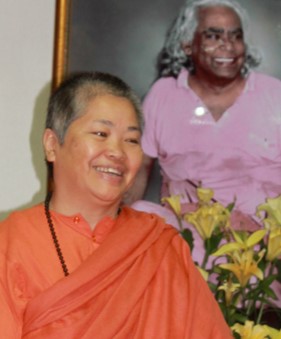 Swami Sita smiles and teaches