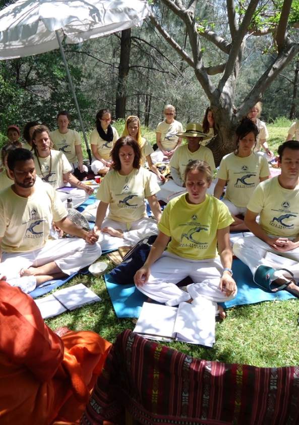 Meditation outdoors helps us become aware of thoughts