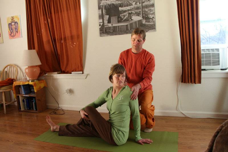 Teaching Yoga with hands on correction