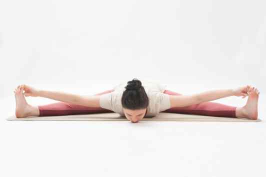 additional yoga pose legs apart forward bend