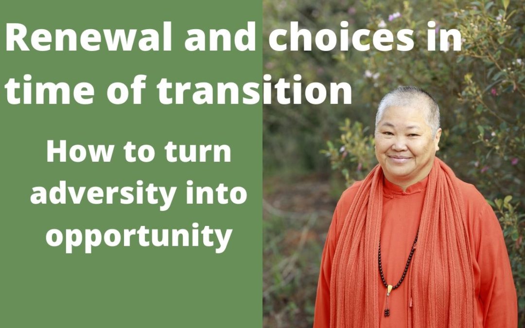 Renewals and choices in time of transition – how to turn adversity to opportunity